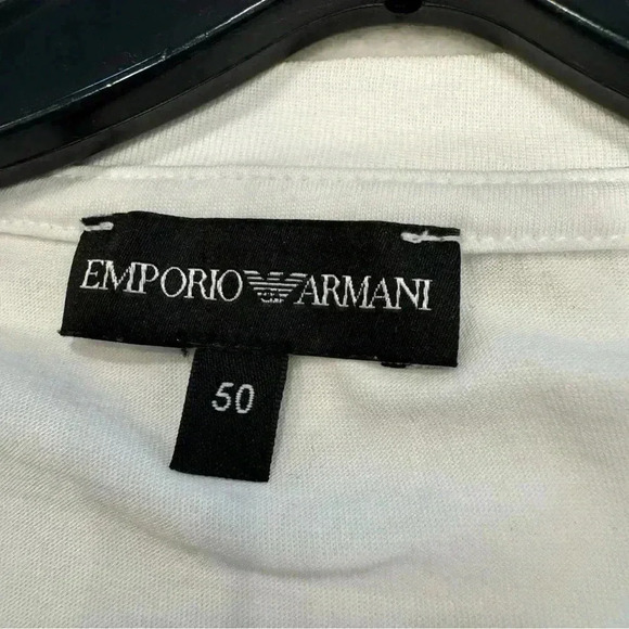 Emporio Armani women’s white short sleeve white tee with logo size M - Picture 3 of 7
